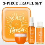 3pcs Set SOLO EN Body&Hair Fragrance Mist Perfume&Bubble Bath&Body Butter Travel Box for Men And Women, 4 Different Flavor Gift Box, Dating, Long-lasting Scent