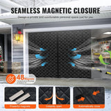 VEVOR Garage Door Screen for Winter, 8x7FT, Garage Door Insulation Kit, Magnetic Thermal Insulated Door Curtain with 300D Oxford Fabric Heavy Duty Weighted Bottom, Easy Assembly for Garage Door