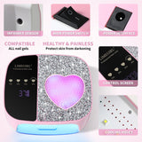 LimeGirl Cordless Nail Dryer for Gel Polish, UV LED Nail Lamp with Fast Curing UV Light & 4 Timer Settings, Portable Rechargeable Gel Lamp Nail Art Tool for Manicure Pedicure at Home & Salon