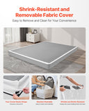 VEVOR Box Spring, Queen Size Bed Frame with Washable Fabric Cloth, Heavy Duty Metal Frame for Queen Bed, 4 in Mattress Foundation, 3500 lbs Max Weight Capacity, Easy Assembly, 79.1 L x 59.4 W x 4 H in