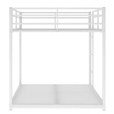 Full over Full Metal Bunk Bed;  Low Bunk Bed with Ladder