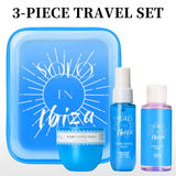 3pcs Set SOLO EN Body&Hair Fragrance Mist Perfume&Bubble Bath&Body Butter Travel Box for Men And Women, 4 Different Flavor Gift Box, Dating, Long-lasting Scent