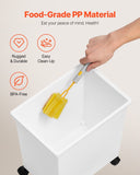 VEVOR Rice Storage Container, 6.6Gallon/25L x3 Capacity Large Dog Food Dispenser Bin, Kitchen Ingredient Grain Cereal Flour Bin, Pet food Containers with Wheels, 3 Scoops, and Airtight Lid, 3 Pack