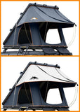 Roll over image to zoom in Adventurer Plus Rooftop Tent Hardshell with Side Awning, Air Conditioner Outlet with Bracket, &Replaceable Rain Flies, Truck Bed Tent for Camping, Pop Up Overland Roof Tents