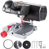VEVOR Mini Miter Cut-off Chop Saw, Two 2-5/16\" Blade of Steel and Resin with 1/2inch Cutting Depth, 0-45° Benchtop Miter Saw for Copper, Aluminum, Wood, Zinc in Hobby Craft