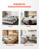 VEVOR Box Spring, Queen Size Bed Frame with Washable Fabric Cloth, Heavy Duty Metal Frame for Queen Bed, 4 in Mattress Foundation, 3500 lbs Max Weight Capacity, Easy Assembly, 79.1 L x 59.4 W x 4 H in
