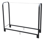 Artibear Firewood Rack Stand 4ft Heavy Duty Logs Holder for Outdoor Indoor Fireplace Metal Wood Pile Storage Stacker Organizer, Matte Black