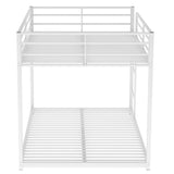 Full over Full Metal Bunk Bed;  Low Bunk Bed with Ladder
