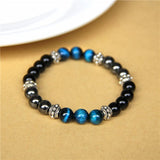 Natural Tiger Eye Bead Elastic Bracelet – Unisex
