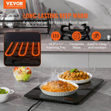 VEVOR Electric Warming Tray, 16.5" x 11" Portable Tempered Glass Heating Tray with Temperature Range (65-90 Celsius), Perfect for Dinner, Catering, Parties, Events, Entertaining and Holiday, Black