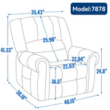 Power Lift Recliner Chair Heat Massage Dual Motor Infinite Position Up to 350 LBS, Faux Leather, Heavy Duty Motion Mechanism with USB Ports, Grey