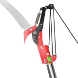 26ft Manual Pole Saw, Lightweight Tree Trimmers Long Handle Pruner Set, Sharp Steel Blade and Scissors Pole Saw for Trimming Palm, Pear Tree, Fir Tree, Other High Trees and Shrubs