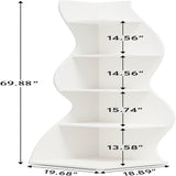Contemporary Wall Corner Bookcase - Organize Your Books and Decor Elegantly in Small Spaces