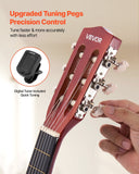 VEVOR Classical Guitar, 30 Inch, Wood Classical Guitar Starter Kit for Beginners, with Nylon Strings, Gig Bag, Strap, Tuner, Extra Strings, Pick, Capo, Basswood, for Kids Girls Boys Students, Sunburst