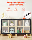 VEVOR Bulletin Board Border, 65.6 Feet Rolled Border Trim, Scalloped Bulletin Board Paper with Wavy Line Design, Classroom Border for Bulletin Board, School, Classroom, and Locker Decoration, Black