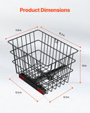 VEVOR Scooter Rear Basket, Heavy Duty Metal Wire Basket with Handle, Spacious Cargo Basket, Works with 1-inch Receiver, Compatible with Most Golden, Drive & Pride Mobility Scooter