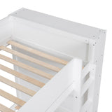 Twin over Twin Bunk Bed With 2 Drawers and Multi-layer Cabinet, White