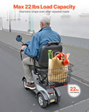 VEVOR Scooter Rear Basket, Heavy Duty Metal Wire Basket with Handle, Spacious Cargo Basket, Works with 1-inch Receiver, Compatible with Most Golden, Drive & Pride Mobility Scooter