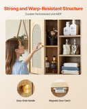 VEVOR Bathroom Wall Cabinet, Door and Adjustable Shelf with 5 Height Levels, Over the Toilet Storage Medicine Cabinet Wall Mounted, Hanging Organizer with Shelves for Laundry Room Kitchen Restroom
