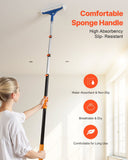 VEVOR Telescopic Extension Pole, 3.8-12 FT Multi-Purpose Extendable Pole, Sturdy Aluminum Alloy Paint Pole Extension with Flip-Lock Design, High Reach Roller Stick for Painting, Dusting and Cleaning