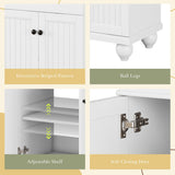 24" Modern Sleek Bathroom Vanity Elegant Ceramic Sink with Solid Wood Frame, Adjustable Shelf