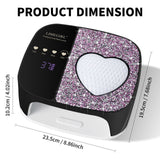 LimeGirl Cordless Nail Dryer for Gel Polish, UV LED Nail Lamp with Fast Curing UV Light & 4 Timer Settings, Portable Rechargeable Gel Lamp Nail Art Tool for Manicure Pedicure at Home & Salon