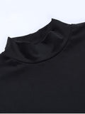 Black Sleeveless Hollow Out High Split Bodycon Dress