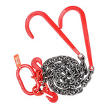 VEVOR G80 V Bridle Chain, 3/8" x 3' Towing Chain Bridle with 15" J Hooks and Grab Hooks, Heavy Duty Transport Tow Chain Bridle with 7800 lbs Safe Working Load for Flatbed Trailer Wrecker Recovery