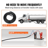 VEVOR Diesel Fuel Transfer Pump Kit 12V 10 GPM DC with Automatic Shut-off Nozzle Hose, Portable Electric Self-Priming Fuel Transfer Extractor Pump Kit for Diesel, Kerosene, Machine, Transformer Oil