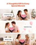VEVOR Forever Flowers, 27 Preserved Roses in a Heart Shape Box, Eternal Flowers Immortal Bouquet Birthday Present for Women Her Wife Mothers, Anniversary, Valentine's Day,Christmas, Pink