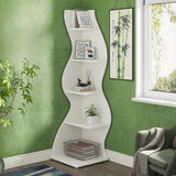 Contemporary Wall Corner Bookcase - Organize Your Books and Decor Elegantly in Small Spaces