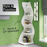 Contemporary Wall Corner Bookcase - Organize Your Books and Decor Elegantly in Small Spaces