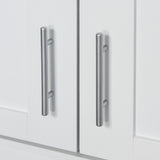 Modern Kitchen Pantry Cabinet Storage with with 4 Doors, Drawer and 3 Adjustable Shelves for Dining Room, White|