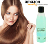 Skin and Hair Cleanser 8 oz. Case of 48 Shampoo & Body Wash with Lanolin, Aloe Vera and collagen. Skin care solution for showers or baths. Natural conditioners & Pleasant Summer Rain Scent.