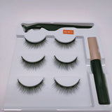 3 Pairs Of Magnetic Eyeliner Liquid False Lashes. Magnetic Adhesive False Lashes. Magnetic Clasp Eyelashes. Magnetic Eyelashes.