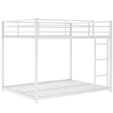 Full over Full Metal Bunk Bed;  Low Bunk Bed with Ladder