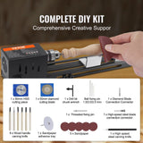 VEVOR Compact Lathe Machine, Dimensions 2.76 x 6.3 inches, 24VDC 96W, Includes Milling Machine Accessories, Features 7 Adjustable Speeds Ranging from 4220 to 8450 RPM, Ideal for DIY Woodworking and