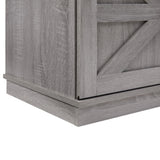 TV Stand Sliding Barn Door Modern&Farmhouse Wood Entertainment Center, Storage Cabinet Table Living Room with Adjustable Shelves for TVs Up to 65",Grey