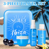 3pcs Set SOLO EN Body&Hair Fragrance Mist Perfume&Bubble Bath&Body Butter Travel Box for Men And Women, 4 Different Flavor Gift Box, Dating, Long-lasting Scent