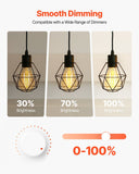 VEVOR 6 Pack Edison Bulbs LED, ST19 Vintage Edison Light Bulbs, 7W Dimmable 800 Lumens, 2700K Warm White, E26 Base LED Filament Bulb, Antique Glass Style for Home, Bedroom, Office, Farmhouse