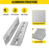 VEVOR 60\'\' X 12\'\' Aluminum Trailer Ramps 6000LBS Total Beavertail Hook End 1 Pair 2 Ramps