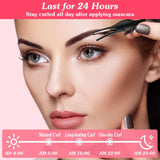 2 In 1 Clip Comb Heated Eyelash Curler Electric Mini Lash Curler Natural Eye Lash Makeup Tool with 3 Temp Settings 15Mins Shutdown