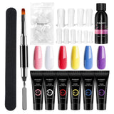 Manicure Set Poly Extension Nail Kit Gel Nails Complete Kit Gel For Extension Semi Permanent UV Varnish Kit Nail Tools Sets