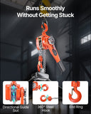 VEVOR Manual Lever Chain Hoist, 3/4T 1650LBS Capacity Heavy Duty Come Along, 10FT Lift G80 Alloy Steel Chain With Dual Pawl Mechanical Brake,360°Rotating Hooks, for Warehouse Construction Garage