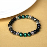 Natural Tiger Eye Bead Elastic Bracelet – Unisex