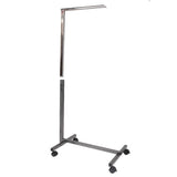 Multifunctional Adjustable Bedside Table MDF/Iron/4 Wheels With Brake, Dark Wood Grain Color