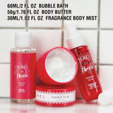 3pcs Set SOLO EN Body&Hair Fragrance Mist Perfume&Bubble Bath&Body Butter Travel Box for Men And Women, 4 Different Flavor Gift Box, Dating, Long-lasting Scent