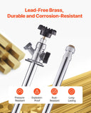 VEVOR 12-Inch Frost-Free Sillcock, 1/2" PTC x 3/4" MHT Hose Bibb, Anti-Siphon Lead-Free Brass Valve, Push-to-Connect Brass Plumbing Fitting, Compatible with PEX, Copper, CPVC Pipes