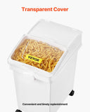 VEVOR Rice Storage Container, 6.6Gallon/25L x3 Capacity Large Dog Food Dispenser Bin, Kitchen Ingredient Grain Cereal Flour Bin, Pet food Containers with Wheels, 3 Scoops, and Airtight Lid, 3 Pack