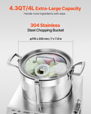 Food Processor Vegetable Chopper 4.3 Quart F ood-G rade Stainless Steel Blender